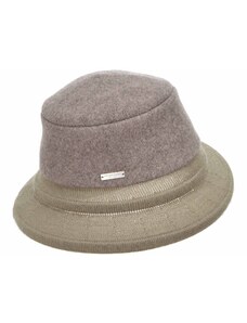 Dámský vlněný klobouček cloche s pletenou krempou - Seeberger