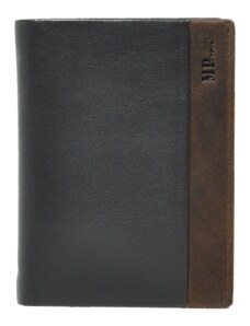 Luxusní pánská kožená peněženka MARTA PONTI Texas - černá/hnědá