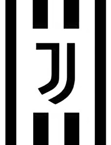Carbotex Fotbalová deka Juventus FC Black and White 150x200 cm