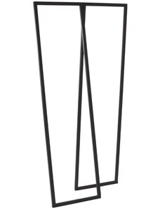 Nordic Design Černý kovový věšák Rasmus 173 x 100 cm