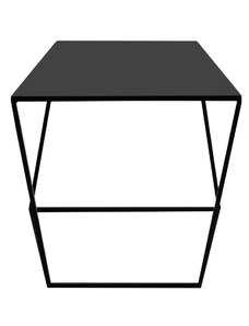 Nordic Design Černý kovový konferenční stolek Nara 50x50 cm