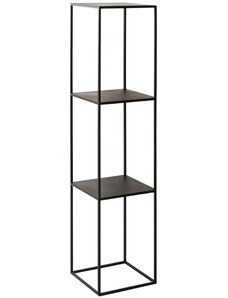 Nordic Design Černý kovový regál Moreno 140 cm