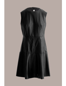 Černé koženkové šaty Kate