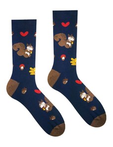 Buďchlap Ponožky s podzimním motivem Veverky