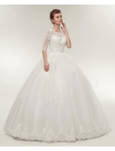 Donna Bridal svatební šaty 3/4 krajkovými rukávy + SPODNICE ZDARMA