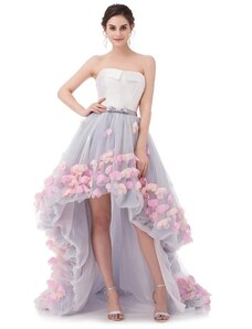 Donna Bridal romantické šaty s květinovou sukní a vlečkou
