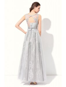 Donna Bridal nádherné večerní krajkové dlouhé šaty