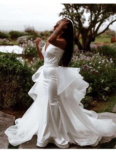 Donna Bridal svatební šaty mořská panna s odepínací sukní a spadlými rukávy