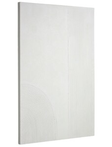 Bílý abstraktní obraz Kave Home Adelta 110 x 80 cm
