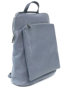 Světle modrý kožený dámský módní batůžek/kabelka Damarion