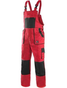 CANIS SAFETY CXS Luxy Robin pracovní kalhoty s laclem červená-černá