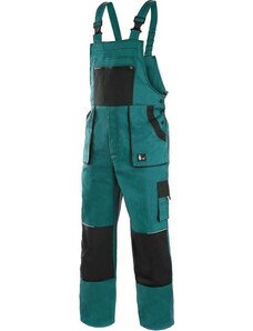 CANIS SAFETY CXS Luxy Robin pracovní kalhoty s laclem zelená-černá