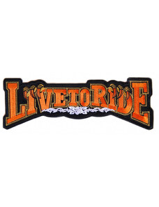 Route-66.cz Moto nášivka Live To Ride - XXL na záda 32cm x 12cm