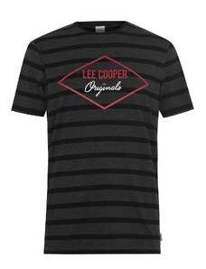 pánské tričko LEE COOPER - BLACK/STRIPE - 2XL
