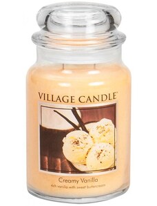 VILLAGE CANDLE vonná svíčka ve skle Creamy Vanilla, velká