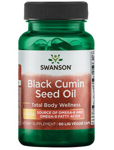 Swanson Black Cumin Seed Oil 60 ks, tekutá kapsle, 500 mg