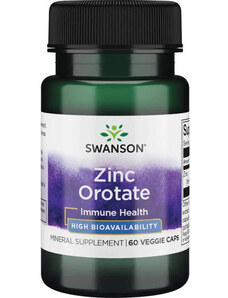 Swanson Zinc Orotate 60 ks, vegetariánská kapsle, 10 mg