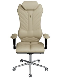 Kulik System Krémová koženková kancelářská židle Monarch