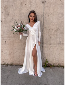 Bílé šaty na svatbu, s dlouhými rukávy | 60 kousků - GLAMI.cz