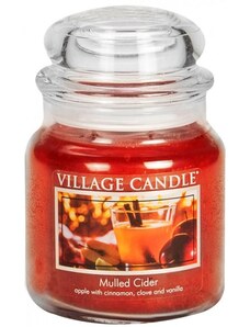 VILLAGE CANDLE vonná svíčka ve skle Mulled Cider, střední