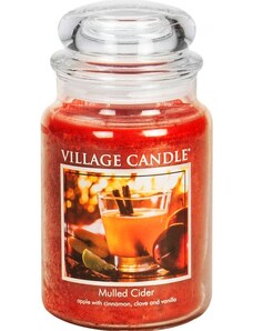 VILLAGE CANDLE vonná svíčka ve skle Mulled Cider, velká