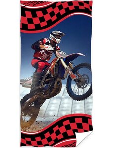 TipTrade (CZ) Plážová osuška Motocross - 100% bavlna, froté s gramáží 300 gr./m² - 70 x 140 cm