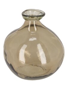 Hnědá skleněná váza Kave Home Brenna 18 cm