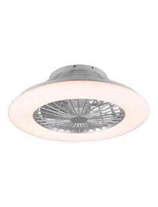 Trio R62522987 LED stropní svítidlo s ventilátorem Stralsund 1x30W+9W | 2200lm | 3000 - 6500K | RGB - oddělené vypínače, dálkové ovládání, stmívatelné, 3 rychlosti, časovač, hvězdný efekt, noční režim