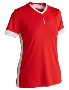KIPSTA Dámský fotbalový dres F500 červeno-bílý