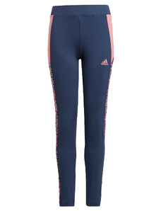 ADIDAS Dívčí sportovní legíny Adidas s leopardím vzorem růžovo-modré