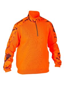 SOLOGNAC Lovecký svetr Renfort 500 oranžový fluorescenční