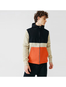KALENJI Pánská běžecká bunda s kapucí Warm+ béžovo-oranžová