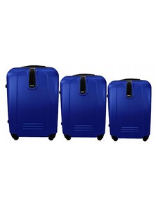 Rogal Tmavě modrý set 3 lehkých plastových kufrů "Superlight" - vel. M, L, XL