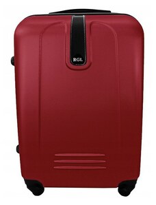 Rogal Tmavě červený lehký plastový cestovní kufr "Superlight" - vel. M, L, XL