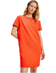 Tommy Hilfiger dámská oranžová noční košile RN DRESS HALF SLEEVE