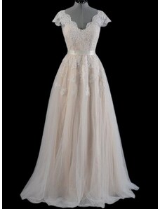 Donna Bridal krásné svatební krajkové šaty + SPODNICE ZDARMA