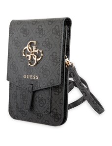 Univerzální pouzdro / taška s kapsou na mobil - Guess, 4G Metal Logo Bag Gray