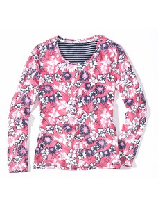 MUSTANG Dámské růžové tričko s květinovým vzorem ANNOUK
