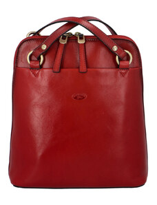 Dámský kožený batoh kabelka tmavě červený - Katana Elinney červená