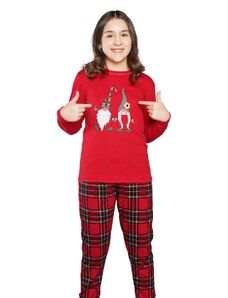 Dívčí pyžamo dlouhé Italian Fashion Santa red