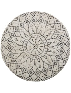 Bílý bavlněný koberec se vzorem Bloomingville Acton 120 cm
