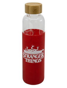 Skleněná lahev se silikonovým rukávem, 585ml, Stor, stranger things