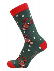 SOB veselé vánoční ponožky Zelené 39-42