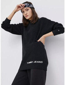 Tommy Jeans dámský černý svetr LOFTY TURTLENECK