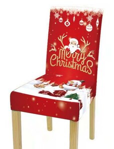 Napínací potah na židle - Vánoční vzor 5 - santa