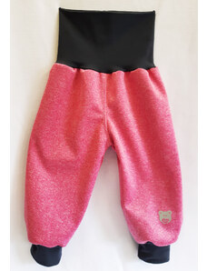 Softshellové dívčí kalhoty s fleecem Spark ZATEPLENÉ růžové