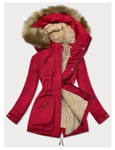 Zonno Červená zimní parka s kapucí