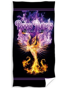 Carbotex Bavlněná osuška Deep Purple - motiv Phoenix Rising - 100% bavlna, froté s gramáží 320 gr./m2 - 70 x 140 cm