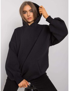 BASIC FEEL GOOD ČERNÁ OVERSIZE MIKINA BEZ POTISKU -BLACK