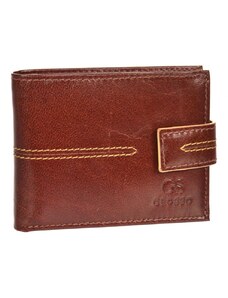 ELOAS Koňakově hnědá pánská kožená peněženka RFID se zápinkou v krabičce